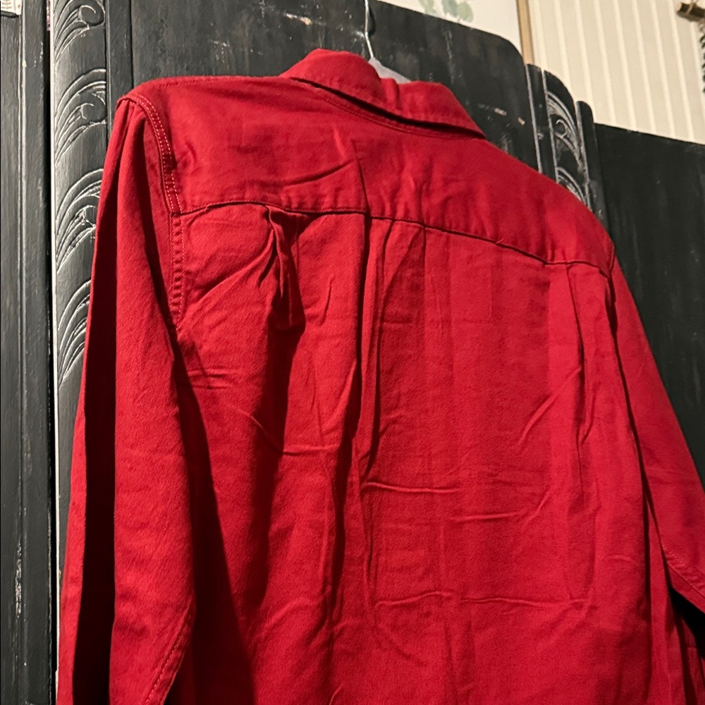 Wrangler Red Casual Button Down Shirt - Picture 9 of 10